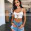 Sexy Ladies Cut-Out Lace up Bra Bralette Bustier Corset Vest Blouse Tank Crop Tops