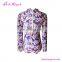 Purple Flower Printing Asia Women Swimwear Hot Sexy Girl Bathing Suit