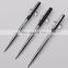 China manufacturer promotiona gift twist rubberized barrel metal ball pen with shiny tungsten carbide accents