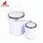 OEM White Color Airtight Empty Clear Paint Can Metal Tin With Lids Wholesale