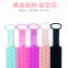 Silicone reusable Bath Cleaning sponges Dual Sides Body Scrubber shower brush Belt Massage brush silicone towel