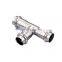 Compression ferrule stainless steel pipe joint T type adapter DN15/20/25/32/40/50 Propress Tee 304 SS press fittings for water