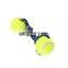 Durable pet toy dog chew rope with double tennis ball for training