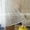 Pure sheer white translucent embroidery voile curtains window