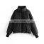 INS Hot selling Classic cotton padded Women's Zip up rib cuff Winter puffer jackets