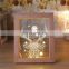 Customized 3d illusion lamp with wood frame acrylic photo picture frame led night lamp