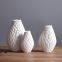 Nordic Style Almond Matte Irregular White Ceramic Artificial Flower Vase Decor For TV Bench