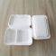 Fully degradable bagasse disposable 2 compartment food container