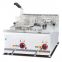 Commercial Table Top Stainless steel Double Bowls Electric Fryer with total Capacity 16 Liters