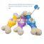 straw and PU sustainable material dog toy bone tooth grinding pet toys with double layers