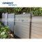 Custom Grey Color Aluminum Post WPC Garden Fence With WPC Fence Panel