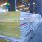 Steel structure building with fiber glass wool sandwich panel insulated metal faced for wall roof board