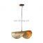 Modern industrial dining room pendant lamp Designer stair Creativity Leaf Shape Decor Restaurant Hanging Brass Light