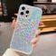 Thermal Blank Mobile Phone Case/Protective Laser Discoloration TPU Diamond Pattern Full Package For Apple 11 12 13 14 Pro Max