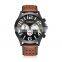 CURREN Brand men's watch luminous small three - stitch leather men's watch sport waterproof quartz watch