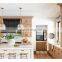 Modern shaker design freestanding white and gray pantry wooden wall cabinet familykitchen