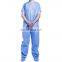 OEM Wholesale Disposable Non Woven Patient V-collar Scrub Suit Patient Uniform Medical