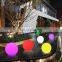 Waterproof cordless rechargeable battery operated swimming Pool Floating outdoor solar plastic led ball sphere stone light lamp