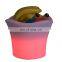 Champagne led Wine Ice Beer bucket/rechargeable plastic led light up ice bottle bucket champagne wine coolers speaker