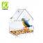 Acrylic Window Bird Feeder  Plastic Transparent Bird House Mixed Seed with Tray for Viewing