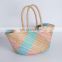 Seagrass Handbag Cross Pink & Blue Straw Woven Handbag Shopping bag Wholesale in Bulk Manufacturer