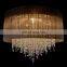 Кристальная напольная люстра в стиле Semi Flush Mount с цилиндрической цилиндрической лампой для коридора и спальни
