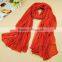 Wholesale Solid Color Cotton Linen Lace Fashion Ladies Scarf                        
                                                Quality Choice