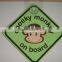 Customized Plastic suction cup car window sign