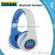 LED Light Dancing with Music Bluetooth Headset with TF Card and FM Radio