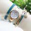 NEW Crystal Vintage Leather Strap Quartz Women Bracelet Wrist watches Rhinestone Lady Watch