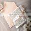 Hot sale rustic white wedding invitations with peach laces&white ribbons&label papers                        
                                                Quality Choice