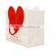 New designed white heart-shaped paper packaging bag