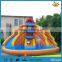 0.55 pvc commercial inflatable water slide with pool