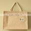 New eco-friendly folding reusable jute tote shopping bag with logo                        
                                                Quality Choice