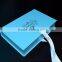 Top sale blue small folding gift hat shoe box with ribbon close