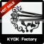 KYOK black color contracted style curtain finials,black color wrought iron curtain pole