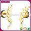 Factory Supply Hot Selling Stainless Steel Silver And Gold Angel Wing Earrings