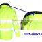 Polyester with PU coating Lime fleece liner Winter safety 3M hi vis jacket
