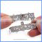 3 Strands Sterling Silver Micro Pave Zircon Rectangle Multifunction Double Safe Box Clasps Necklace Connector Charm SC-CZ031