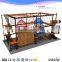 Kids indoor high adventure play equipment indoor obstcle rope coures with climbing wall