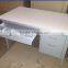 Metal office table with 3-drawer file cabinet for steel executive desk