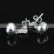 austrian crystal black pearl stud earrings