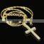 Fashion crystal cross 18k pendant necklace