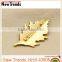 Professional jewelry factory gold alloy leaf shaped hair clips design