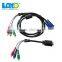 HD 15pin male to rca s video vga cable