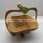 apple fruit shape folding bamboo basket