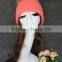 High quality winter knit hat with raccoon fur ball on the top/fashion knitted fur hat