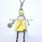 2015 France cloth doll necklace pendant for ladies fashion crystal necklace chain necklace