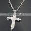 Christian religious alloy cross pendant with rhinestone covered chain necklace