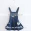 Hot sale bowknot chiffon shirt cartoon denim shoulder-straps two-piece dress